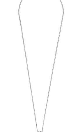 Ette sølv halskæde med krystal